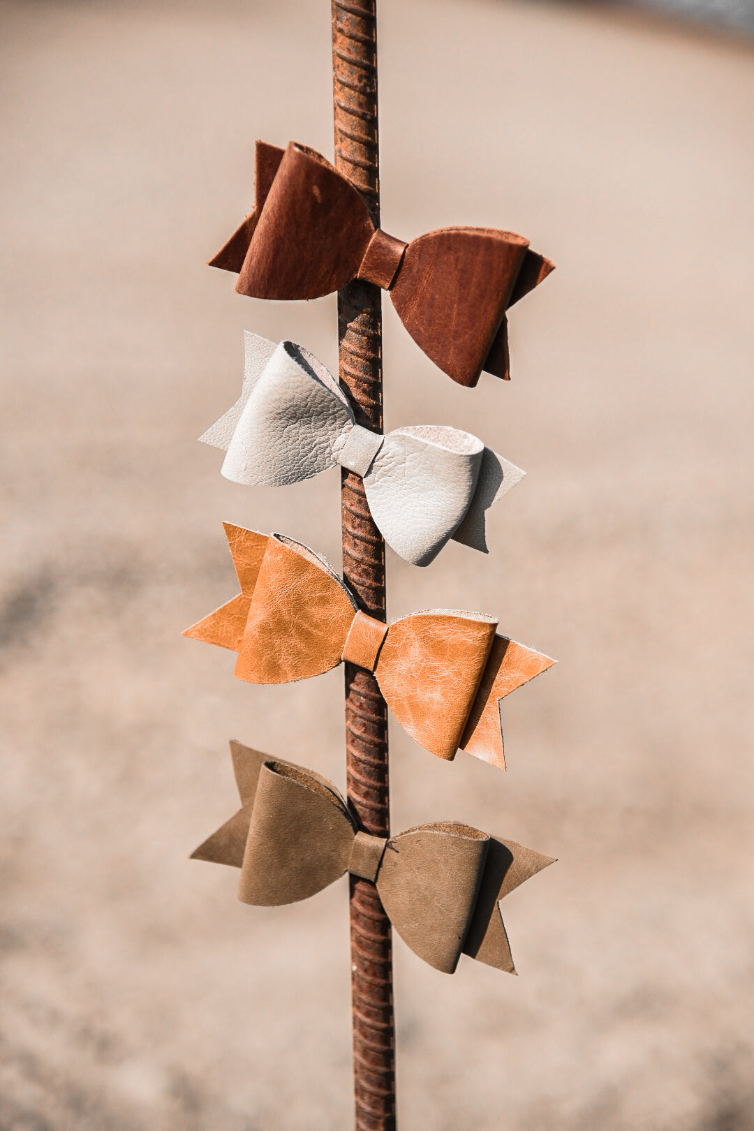 Large Leather Hair Bow