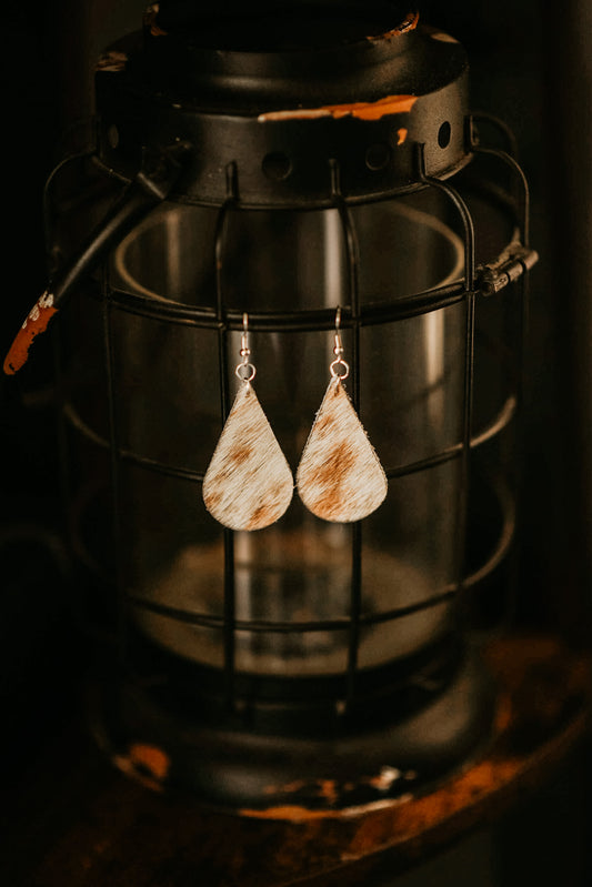 Cowhide Tear Up Earrings