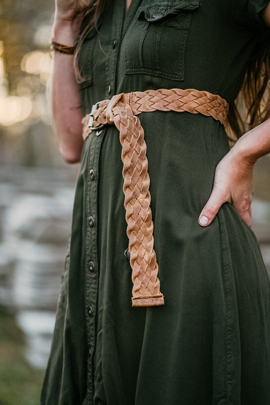 Braided Leather Belt