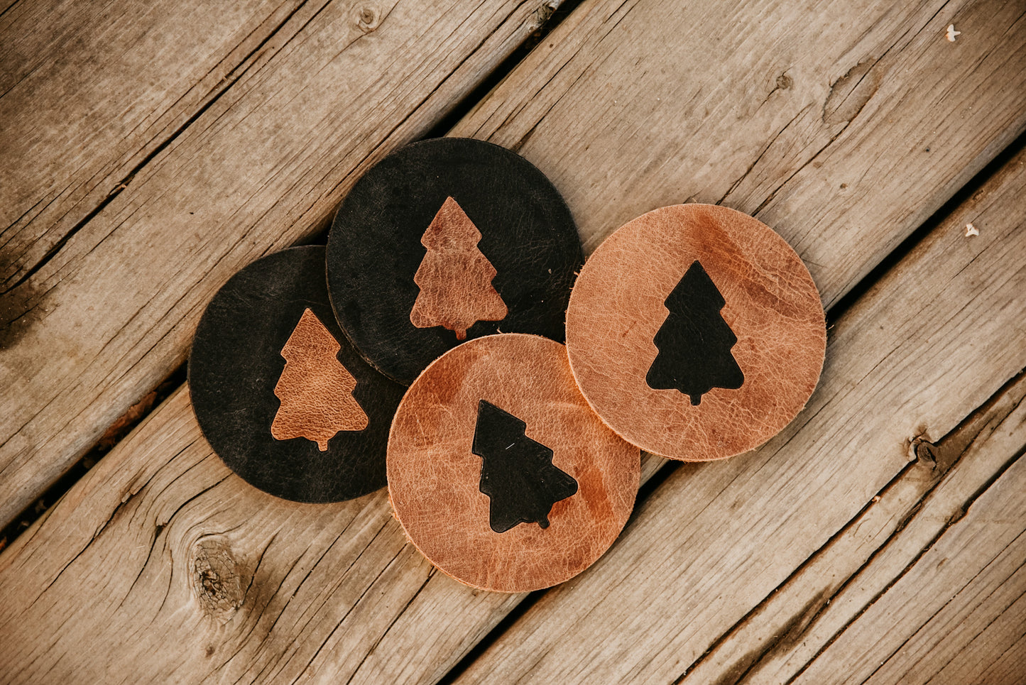 Pine Tree Coaster Set