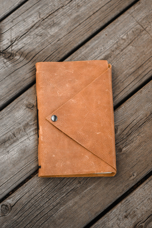 Tan Distressed Leather Journal