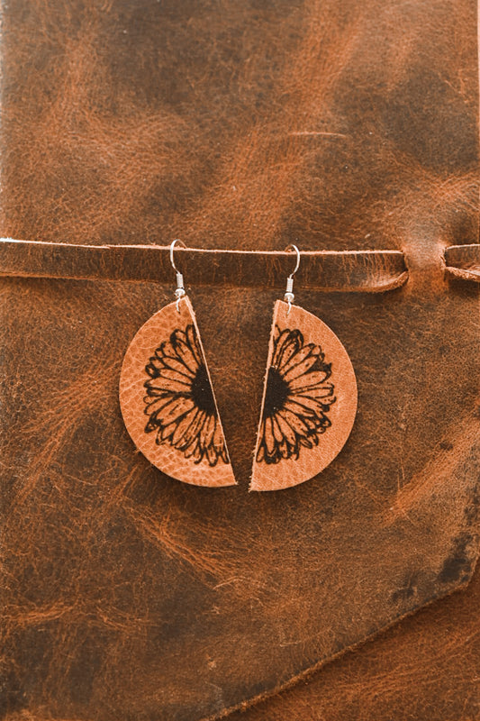 Daisy Half Moon Earrings