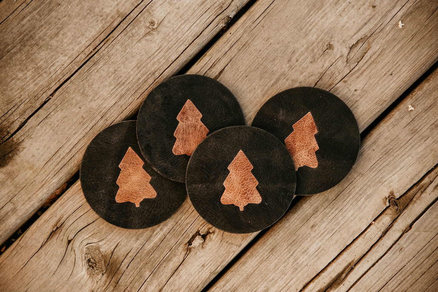 Pine Tree Coaster Set