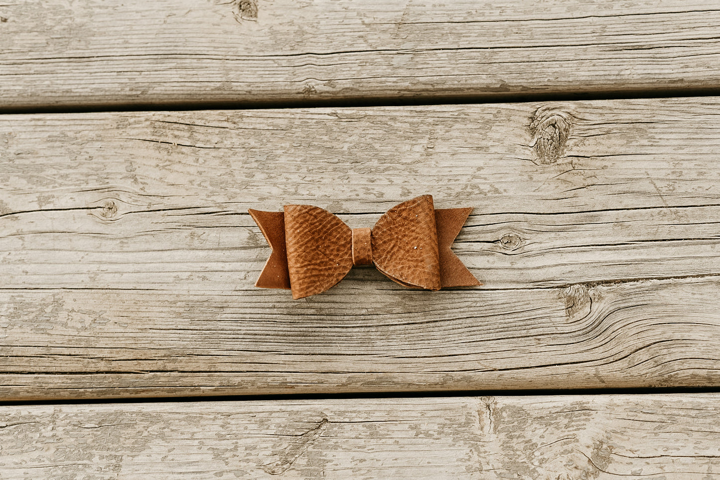 Large Leather Hair Bow